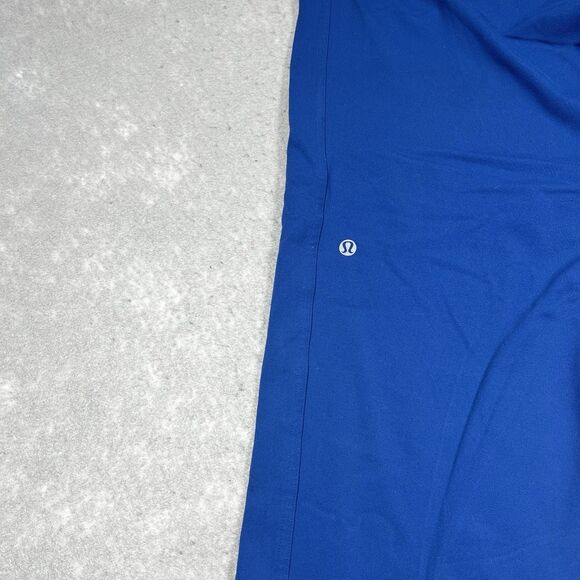 Lululemon Sweatpants Mens M Blue Straight Leg Fleece Drawstring Pockets Logo - Picture 8 of 10